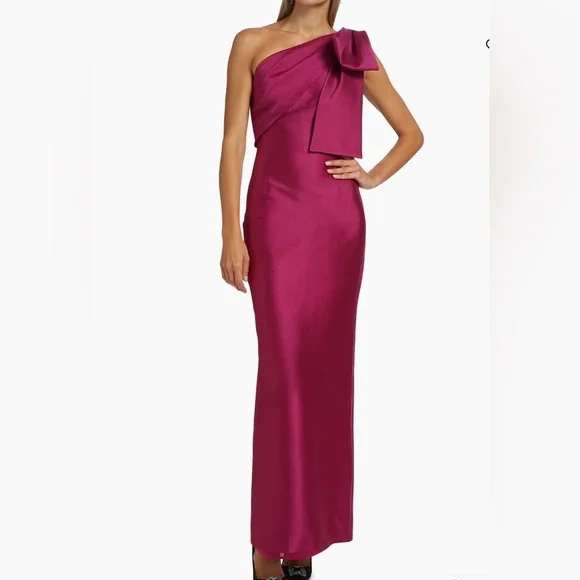 Sachin + Babi One-Shoulder Fuchsia Dress - Picture 2 of 12
